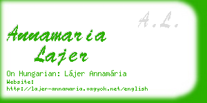 annamaria lajer business card